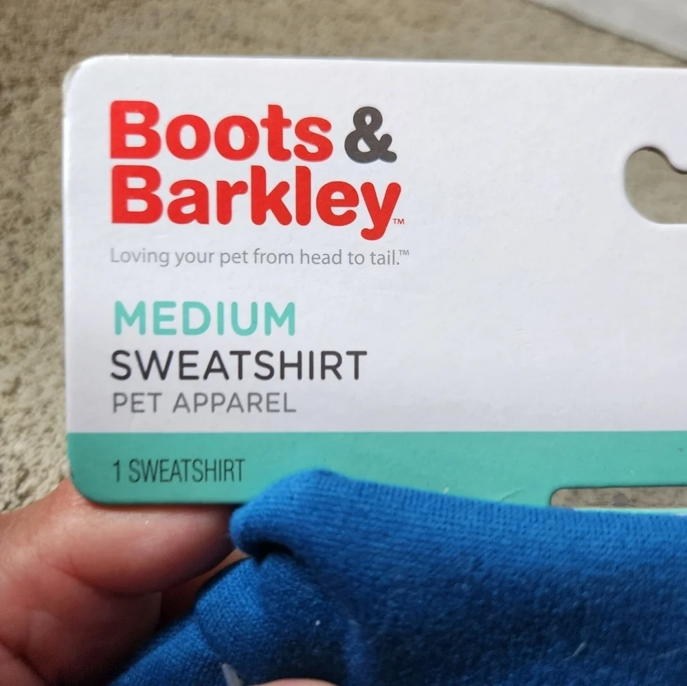 Blue Hydrant Inspector Dog Sweatshirt -M- Boots & Barkley